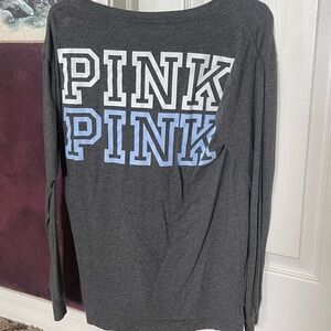 PINK oversized long sleeve tee